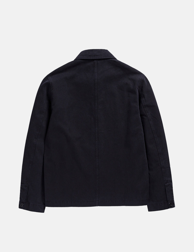 Norse Projects Tygeジャケット（オーガニックコットンツイル）-ダークネイビーブルー