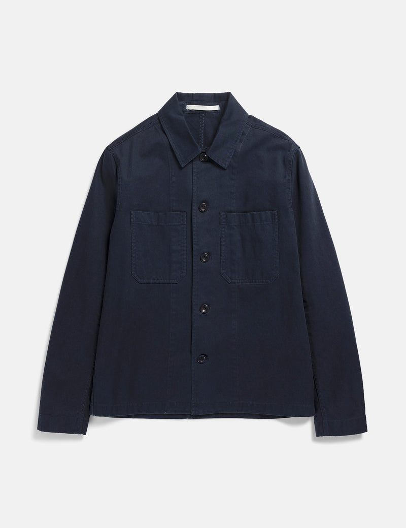 Norse Projects Tyge Overshirt (Broken Twill) - Dark Navy Blue