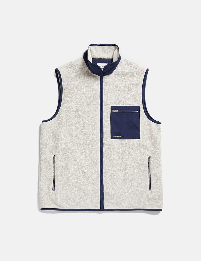 Norse Projects FrederikFleeceVest-オートミール