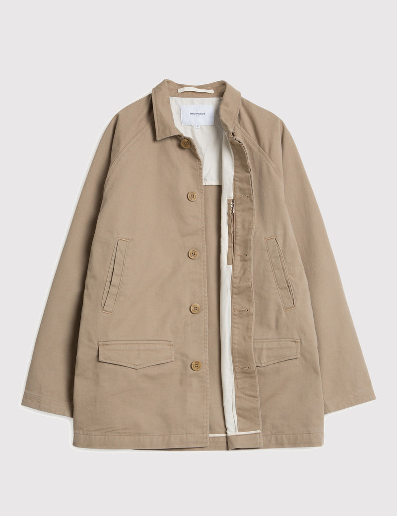 Norse Projects Bertram Twill Jacket (Cotton) - Khaki
