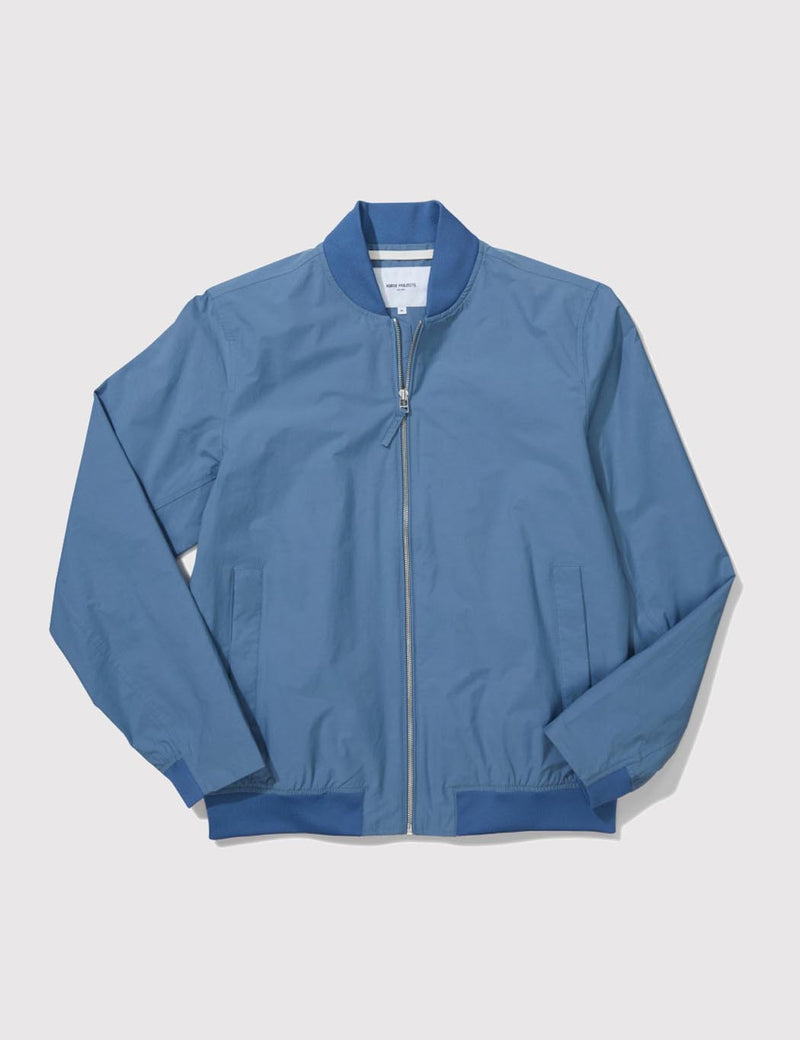 Norse Projects Ryan Bomber Jacket - Marginal Blue