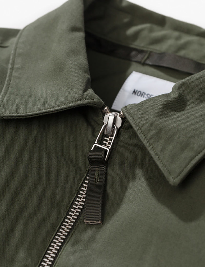 Norse Projects Jens Twill Jacket - Forest Green