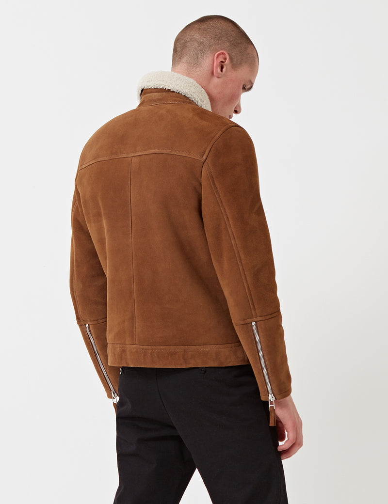 Norse Projects Elliot Shearling Jacket - Camel