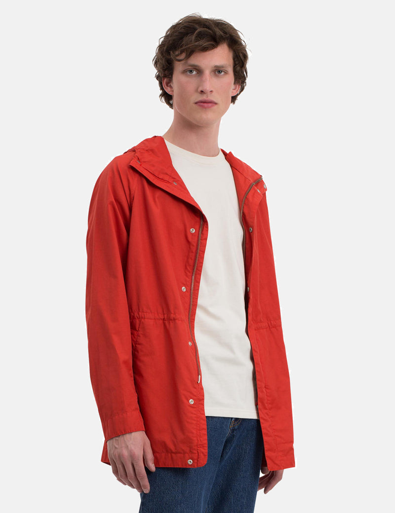 Norse Projects LindisfarneGMDジャケット-コーラルレッド
