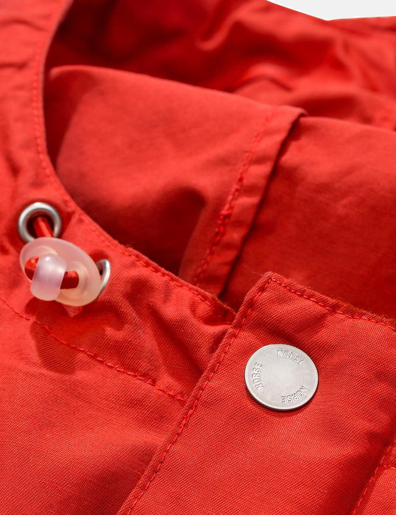 Norse Projects LindisfarneGMDジャケット-コーラルレッド