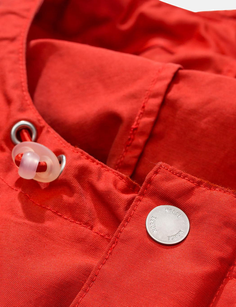 Norse Projects Lindisfarne GMD 재킷-Coral Red