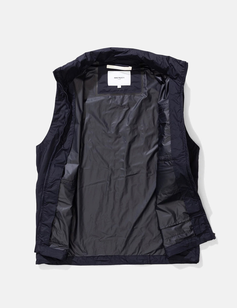 Norse Projects Birkholm Gilet (Shell) - Dark Navy Blue