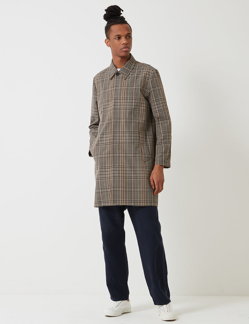 Norse Projects Thor Compact Twill Mac - Tan/Brown Check