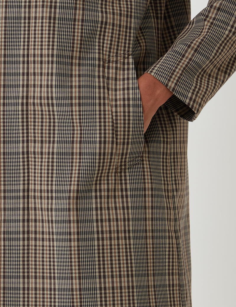 Norse Projects Thor Compact Twill Mac - Tan/Brown Check