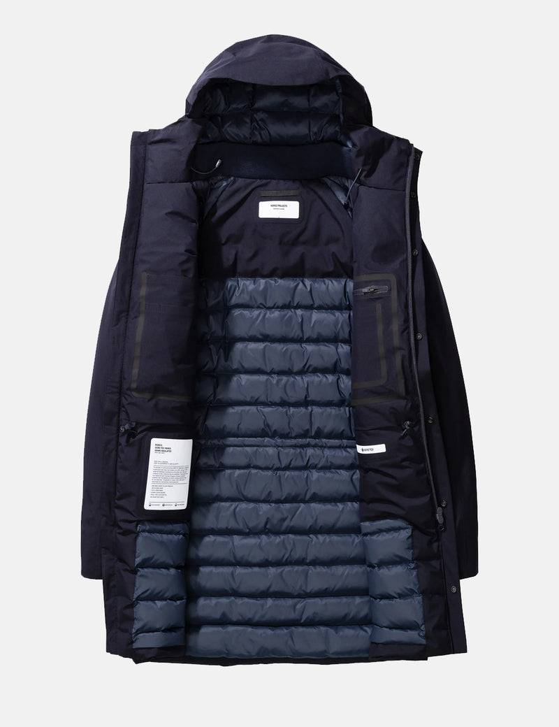 Norse Projects Rokkvi5.0ゴアテックスジャケット-ダークネイビーブルー