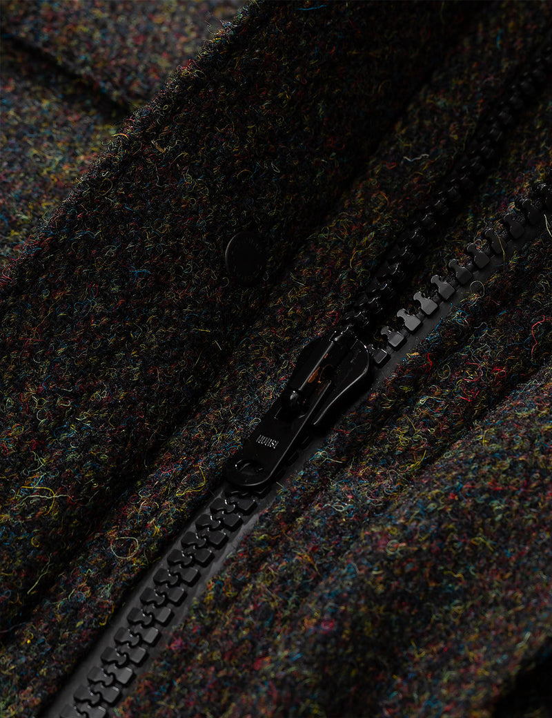 Norse Projects Nunk Harris Tweed Coat - Black Multi