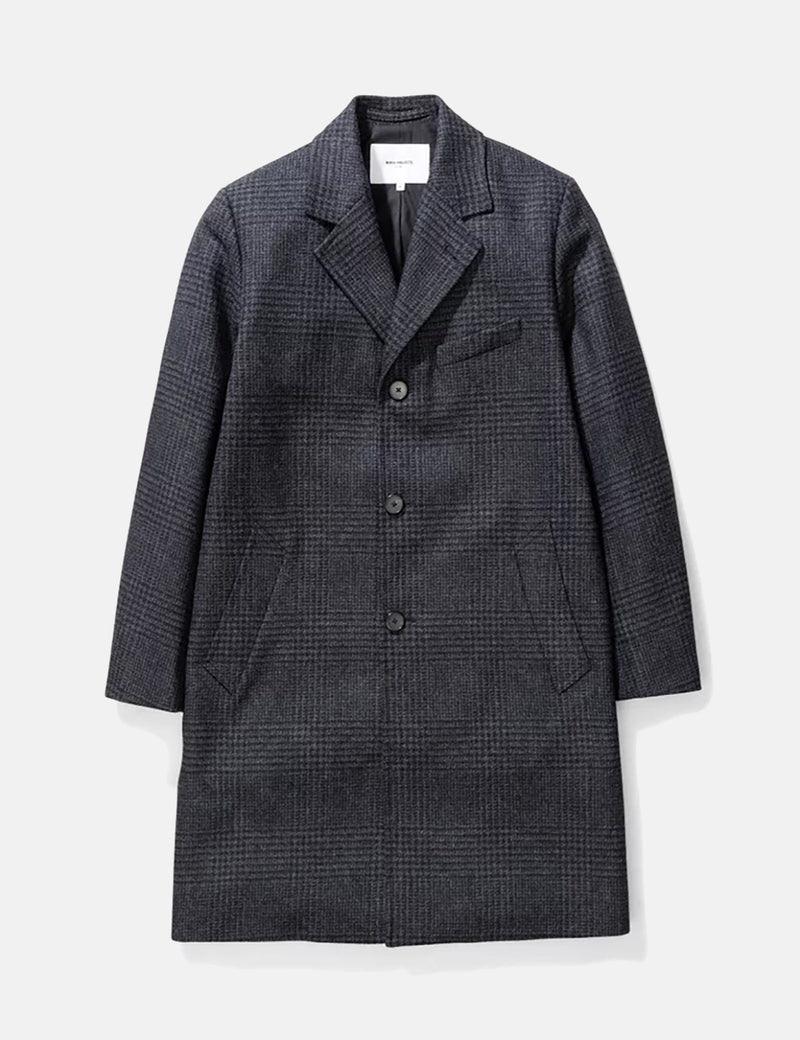 Norse Projects Arland Overdyed Wool Overcoat - Schiefer-Grau