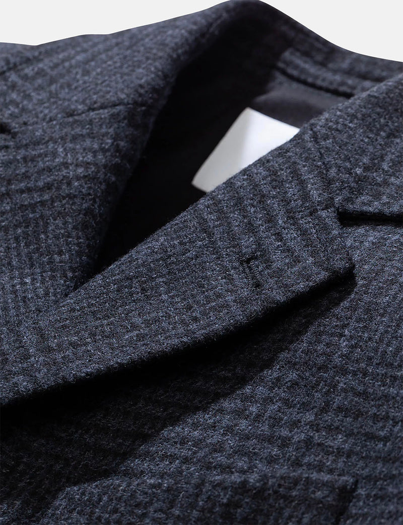 Norse Projects Arland Overdyed Wool Overcoat - Slate Grey