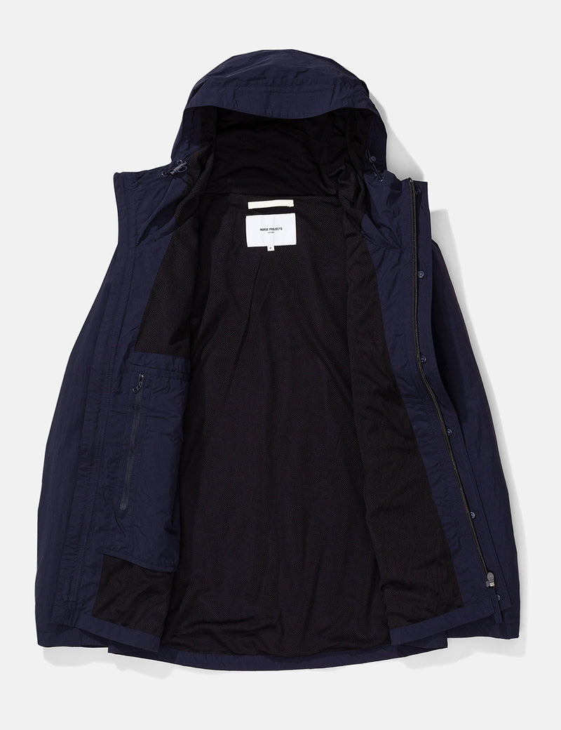Norse Projects Ursand Packable Jacket - Dark Navy Blue