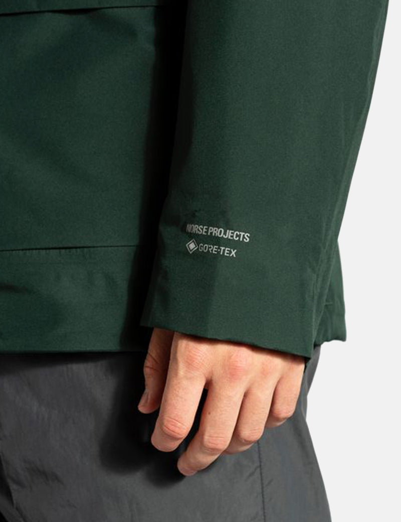 Norse Projects Nunk ShellGoreTexジャケット-深海グリーン