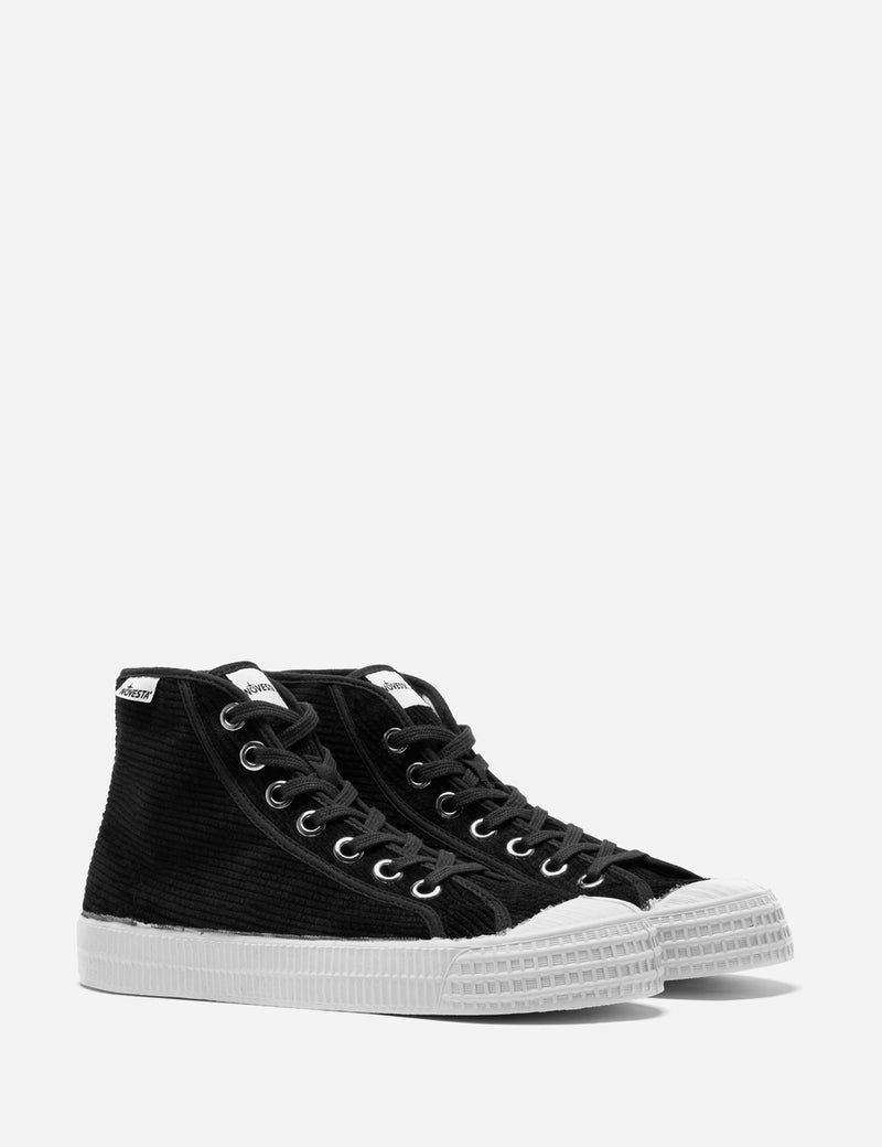 Novesta Star Dribble Hi Corduroy Trainers - Black