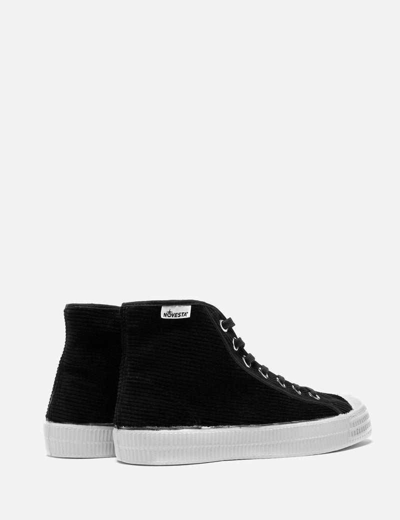 Novesta Star Dribble Hi Corduroy Trainers - Black
