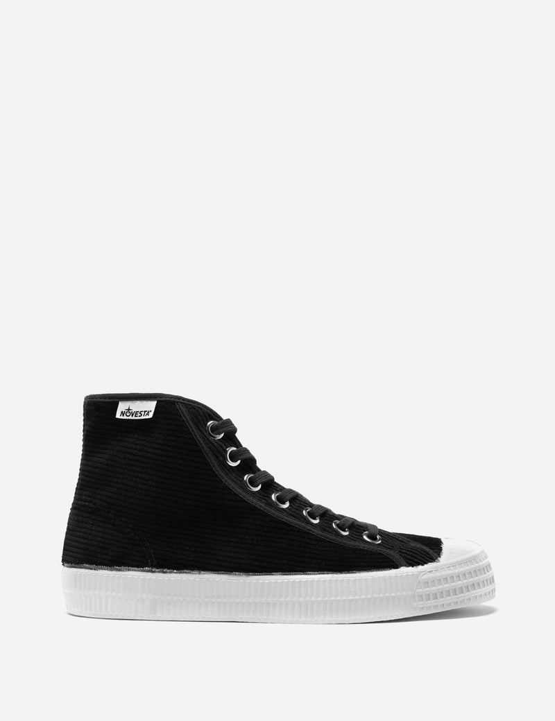Novesta Star Dribble Hi Corduroy Trainers - Black