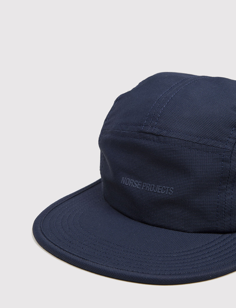 Norse Projects Foldable Light Ripstop 5-Panel Cap - Navy Blue