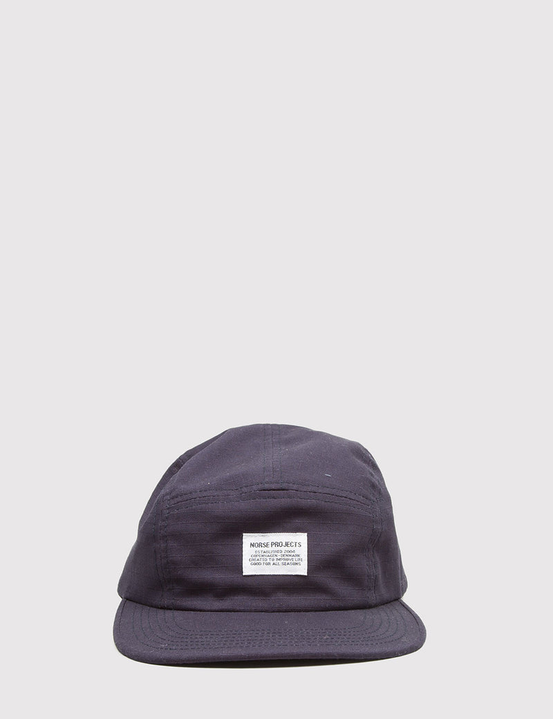 Norse Projects Classic Ripstop 5-Panel Cap - Navy Blue