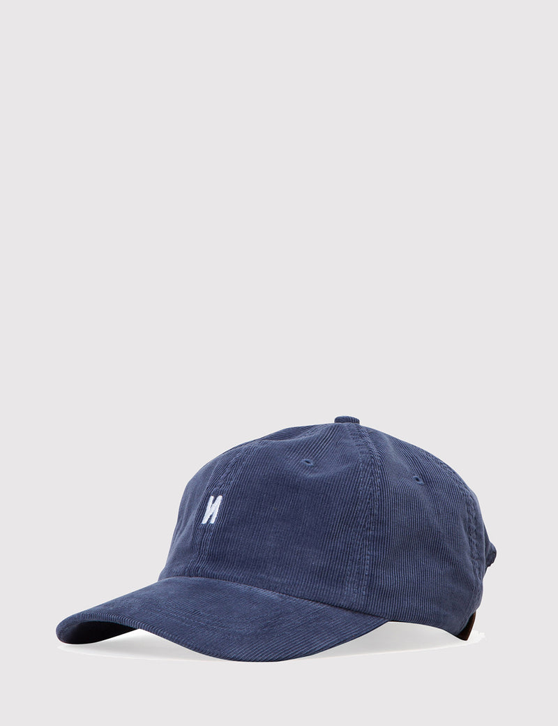 Norse Projects Norse Corduroy Sports Cap - Dark Navy