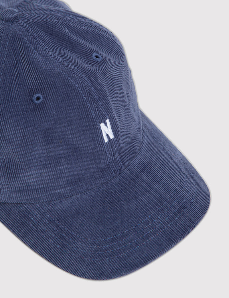 Norse Projects Norse Corduroy Sports Cap - Dark Navy