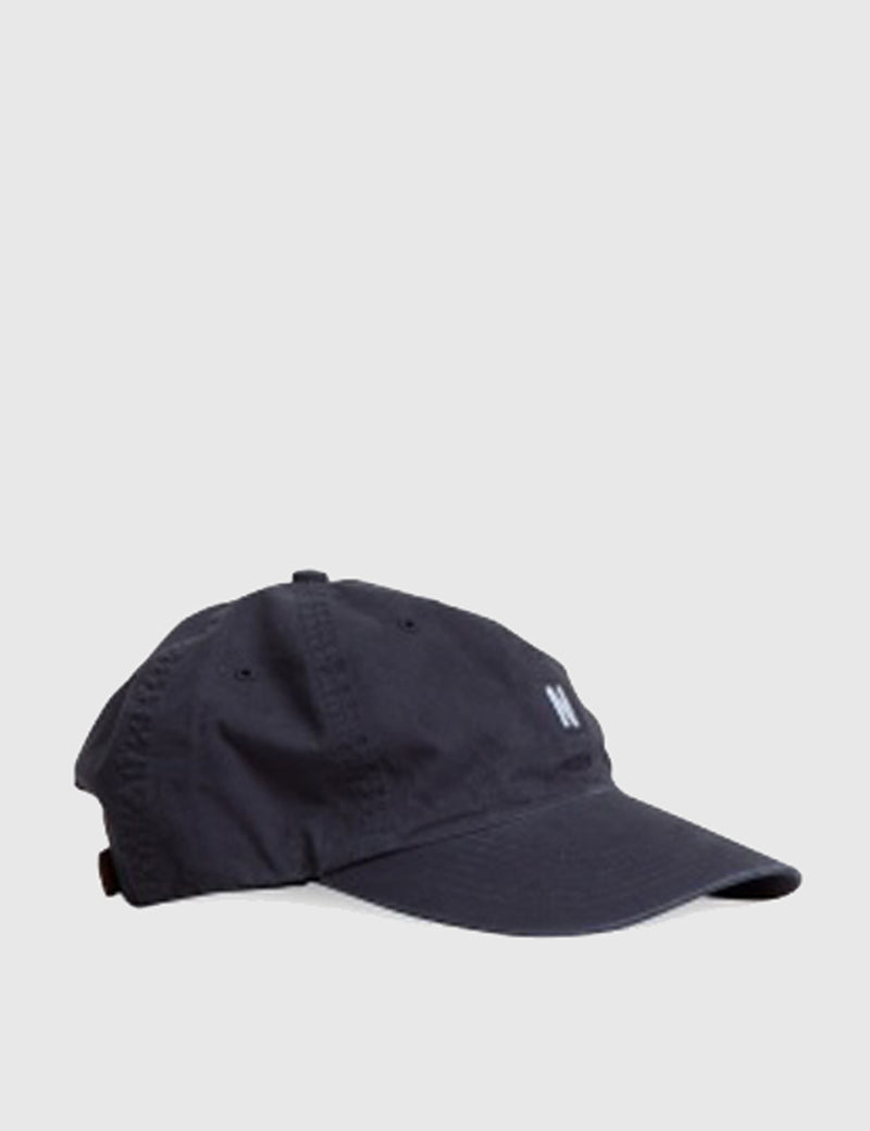 Norse Projects Twill Curved Peak Cap - Navy