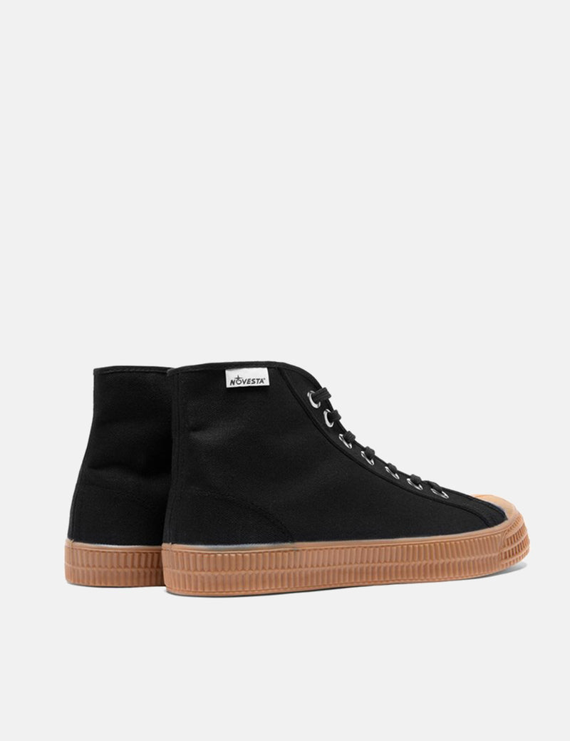 Baskets Novesta Star Dribble Hi (Toile) - Noir/Gomme