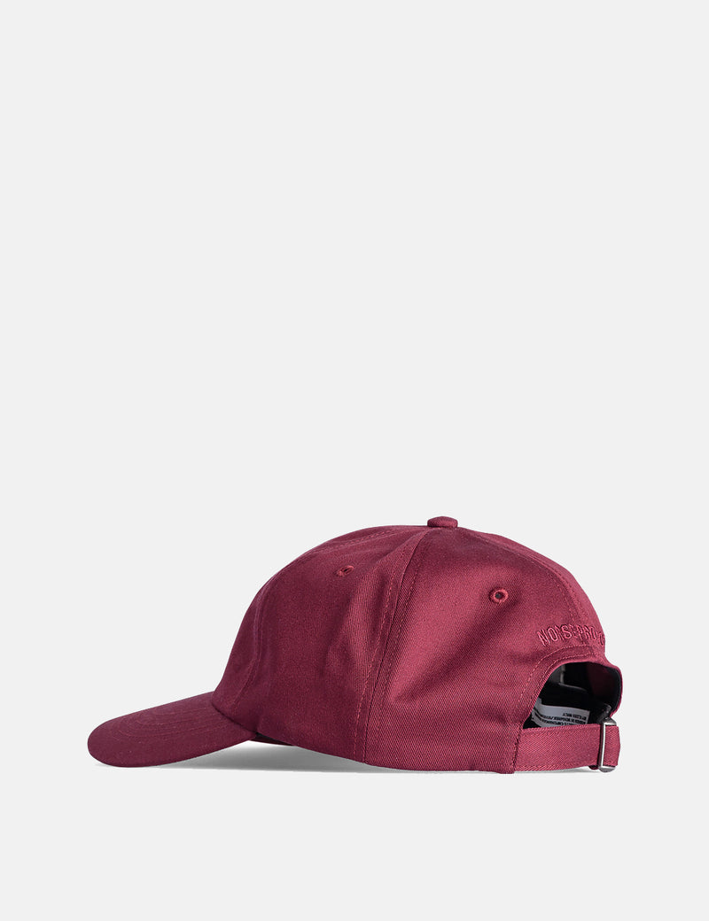 Norse Projects Twill Sports Cap - Mulberry Red
