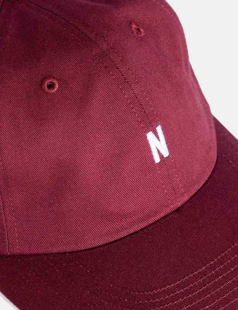Norse Projects Twill Sport Cap - Mulberry Red