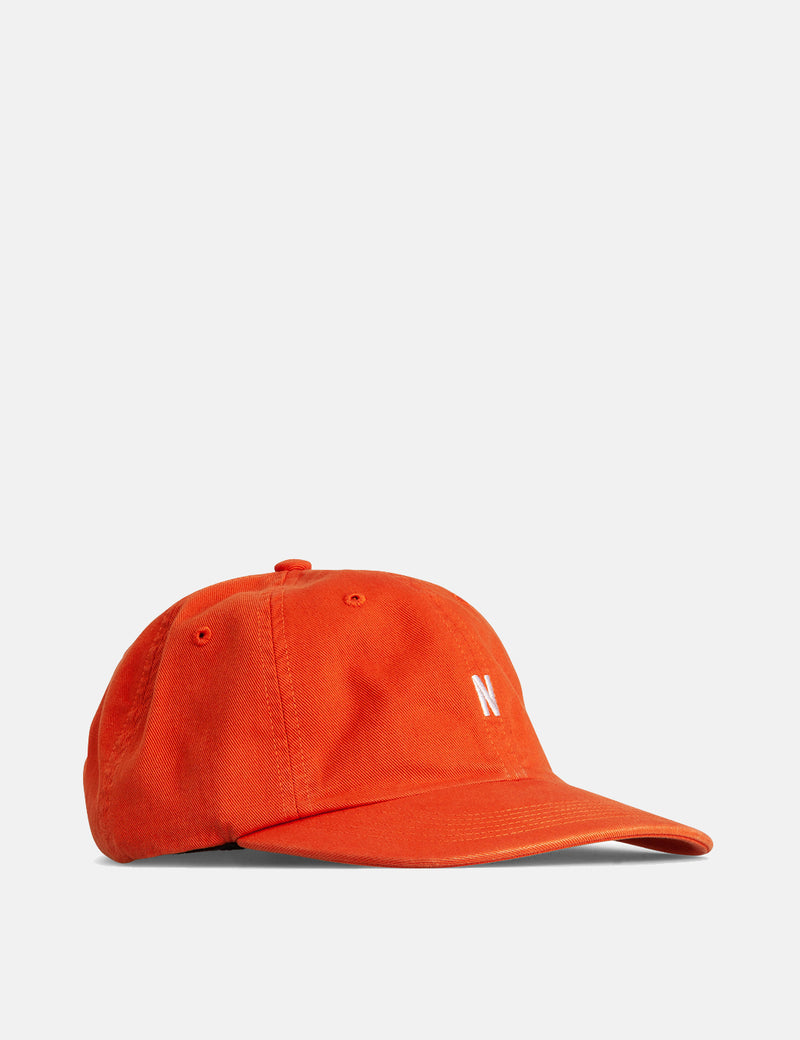Norse Projects Twill Sports Cap - Pumpkin Orange