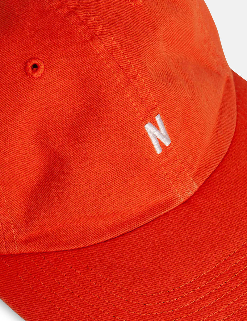 Norse Projects Twill Sports Cap - Pumpkin Orange