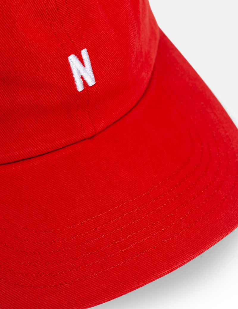 Norse Projects Twill Sports Cap - Askja Red