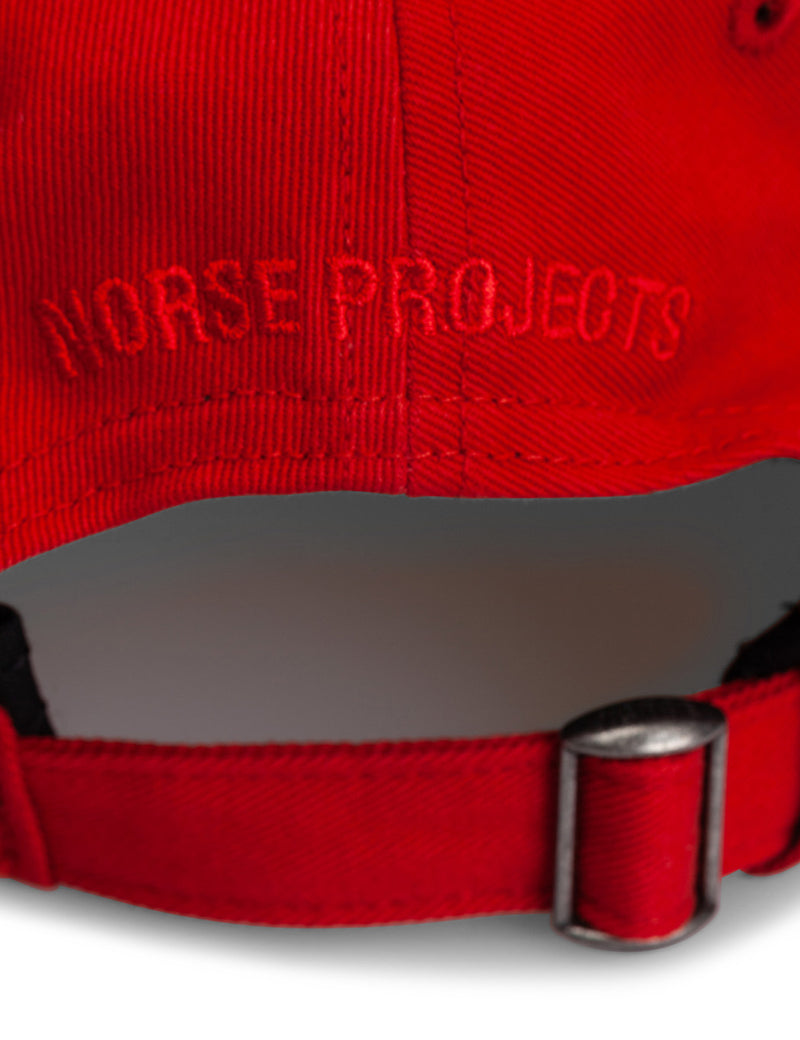 Norse Projects Twill Sports Cap - Askja Red