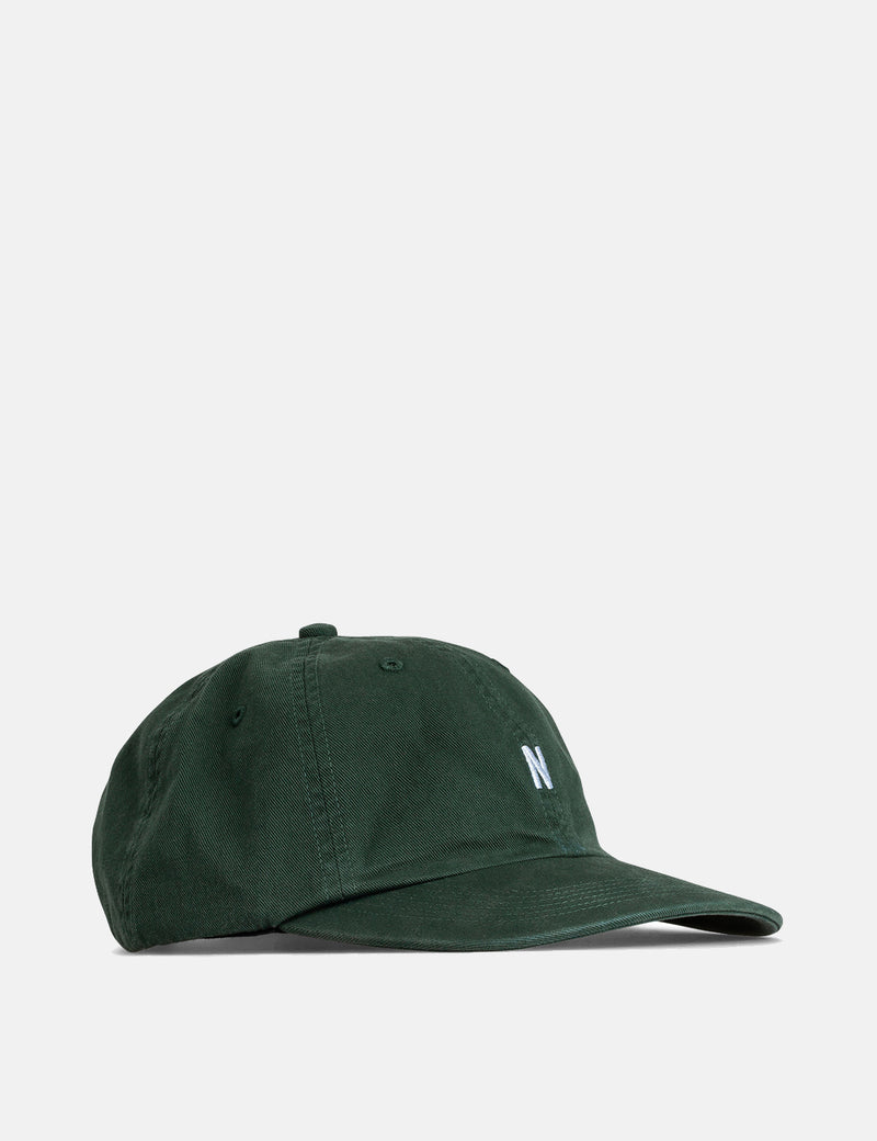 Norse Projects Twill SportsCap-ボトルグリーン