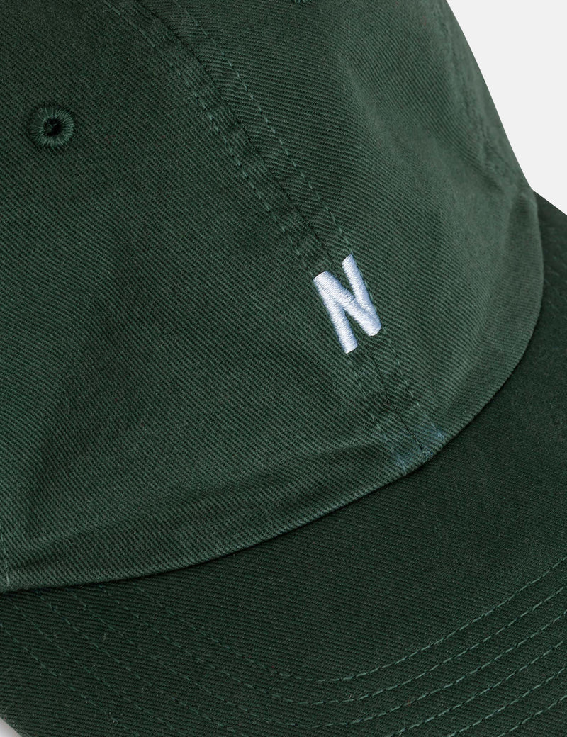 Norse Projects Twill SportsCap-ボトルグリーン