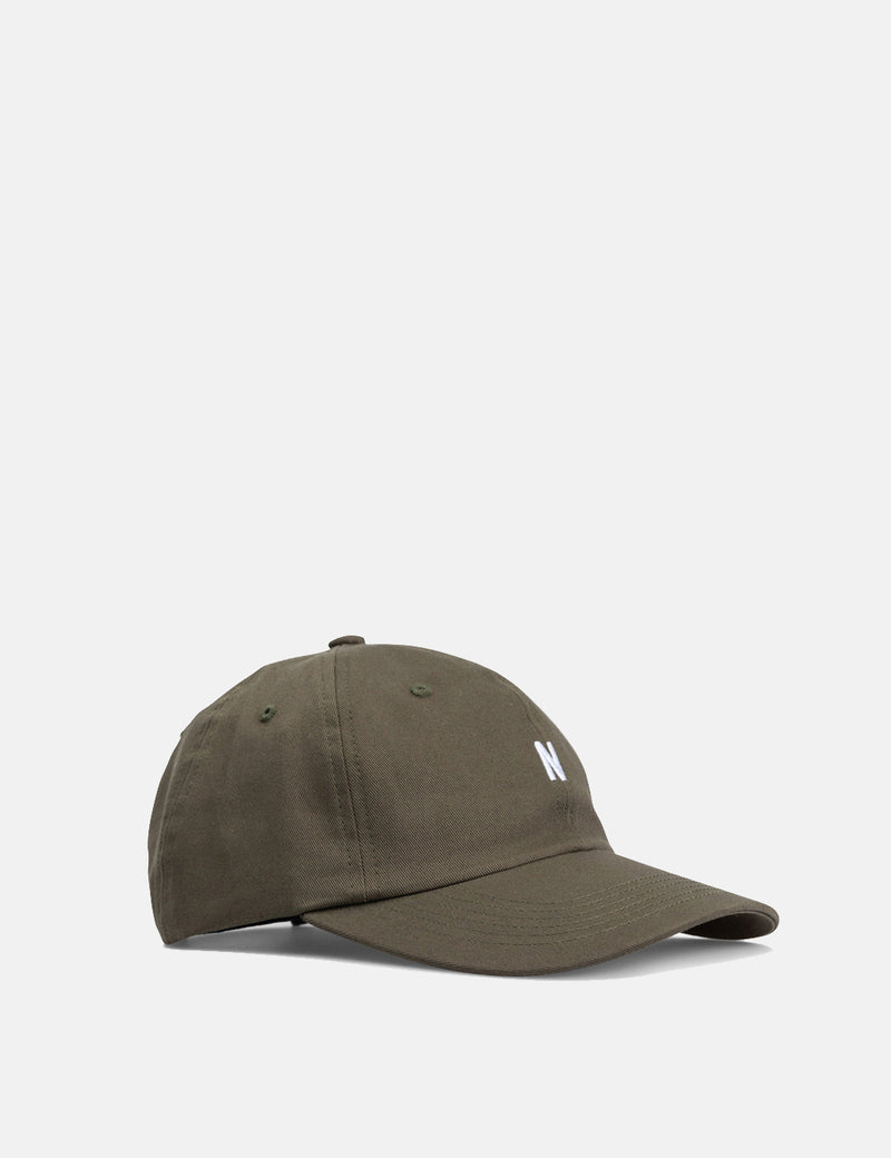 Norse Projects Twill Sports Cap-Ivy Green