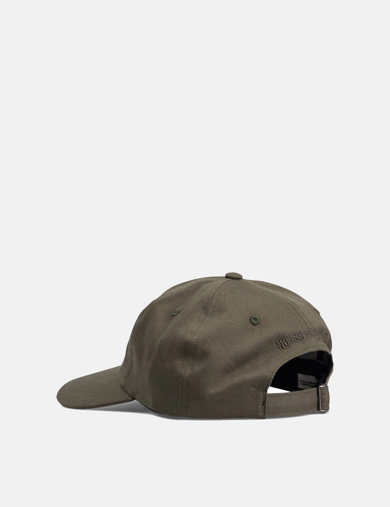Norse Projects Twill Sports Cap-Ivy Green