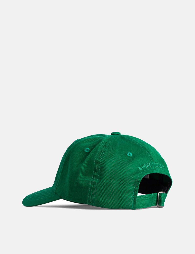 Norse Projects Twill Sports Cap-Sporting Green