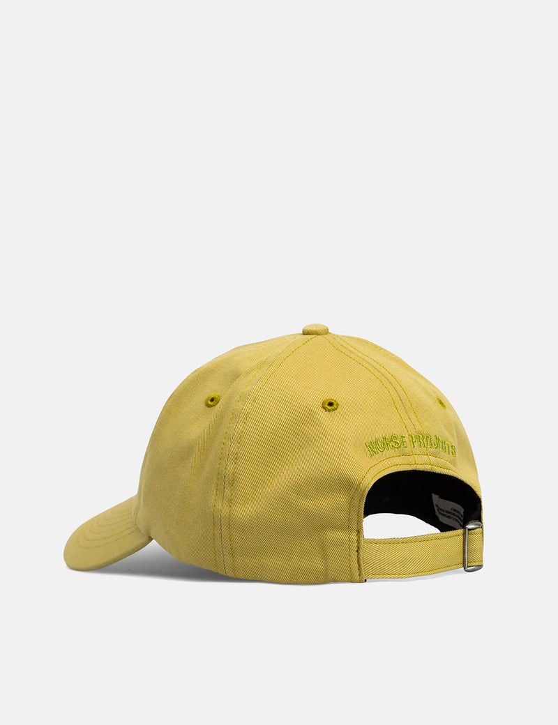 Norse Projects Twill Sports Cap-Chartreus Green