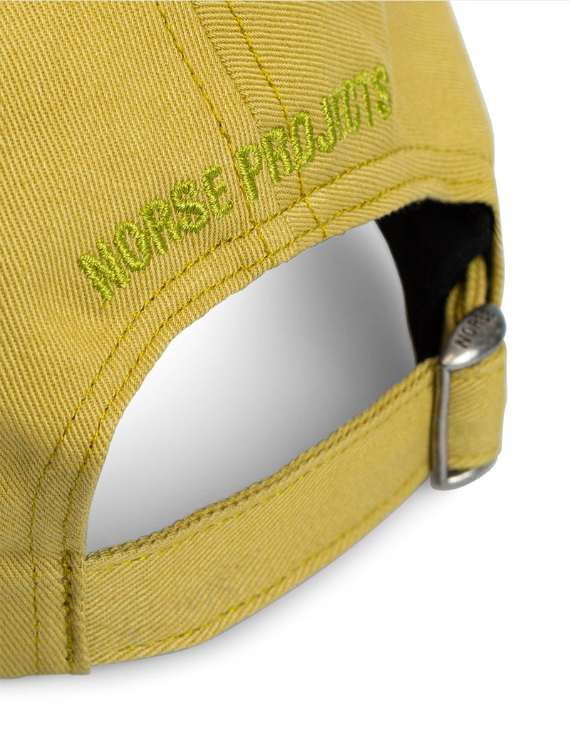 Norse Projects Twill Sports Cap-Chartreus Green