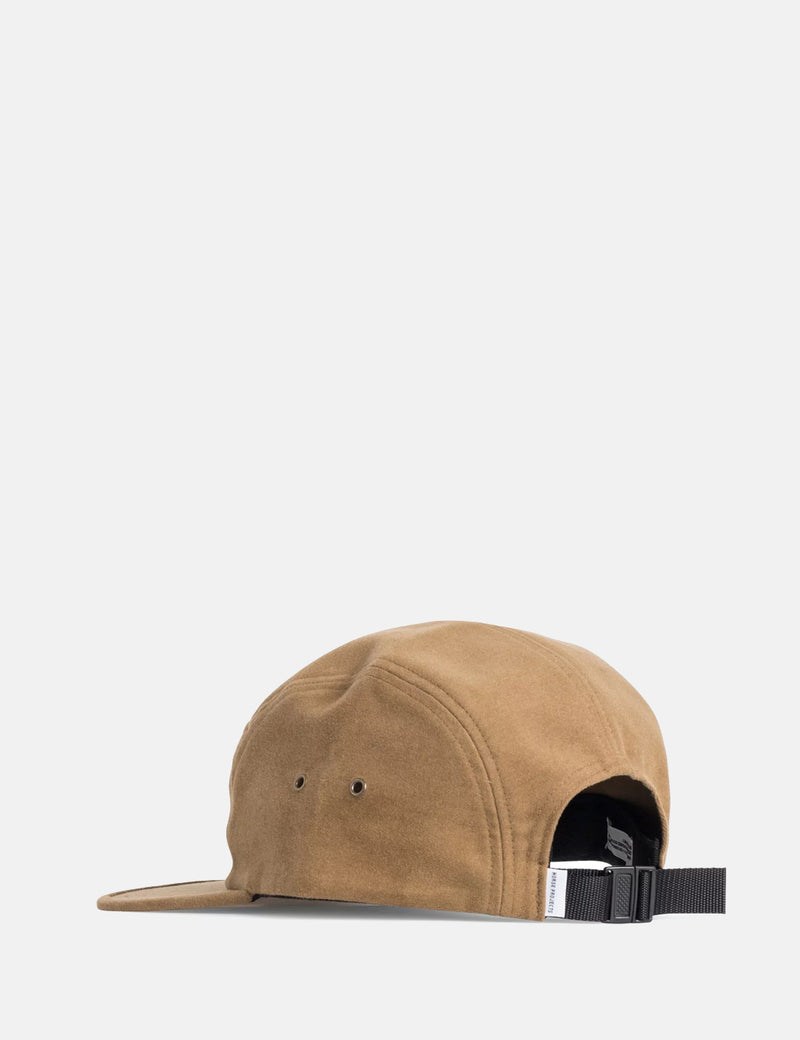 Norse Projects Moleskin5パネルキャップ-キャラメルブラウン