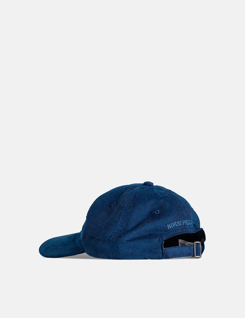 Norse Projects Baby Corduroy Sports Cap - Twilight Navy Blue