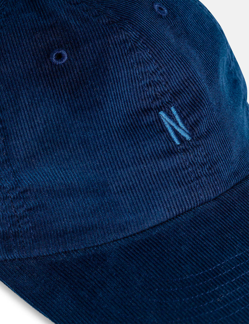 Norse Projects Baby Corduroy Sports Cap - Twilight Navy Blue