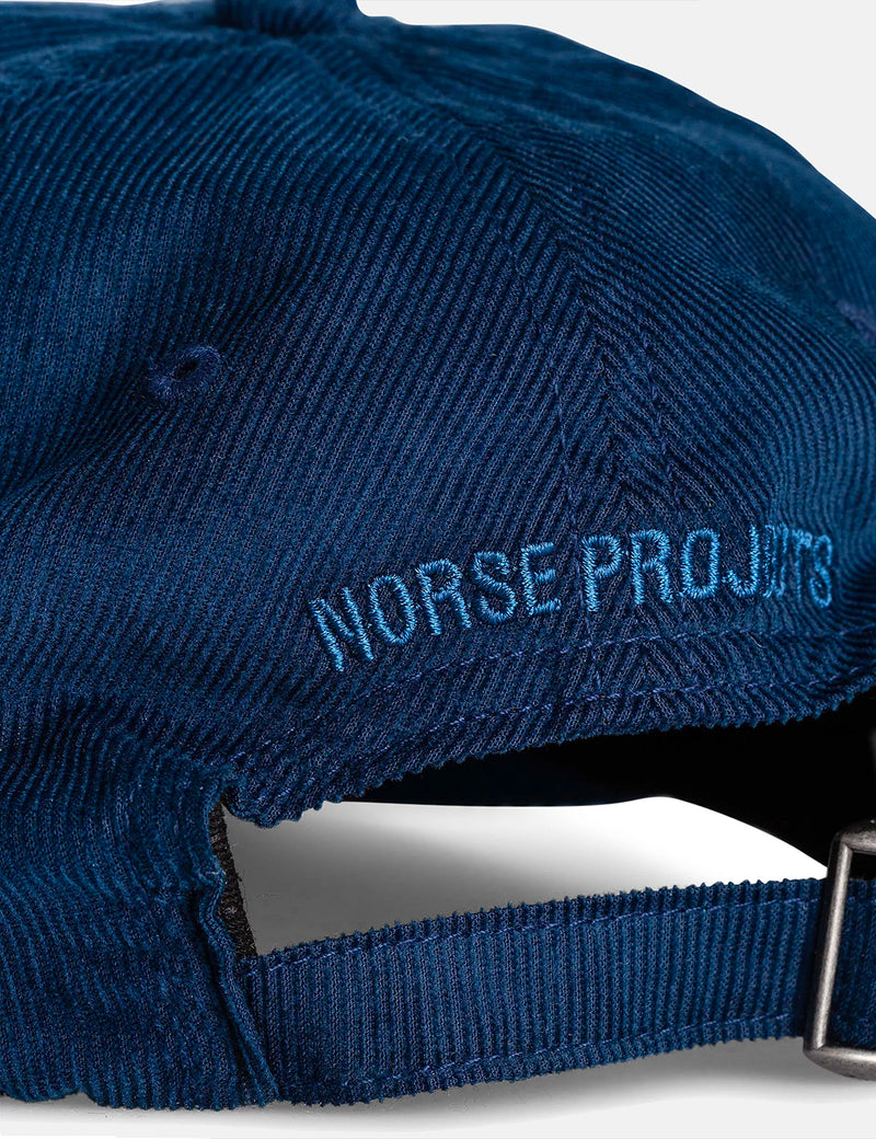 Norse Projects Baby Corduroy Sports Cap - Twilight Navy Blue