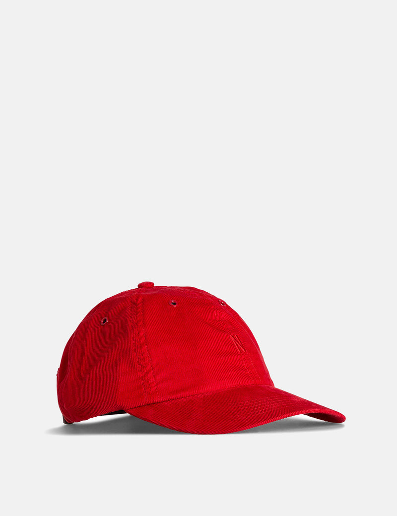 Norse Projects Baby Corduroy Sports Cap - Askja Red