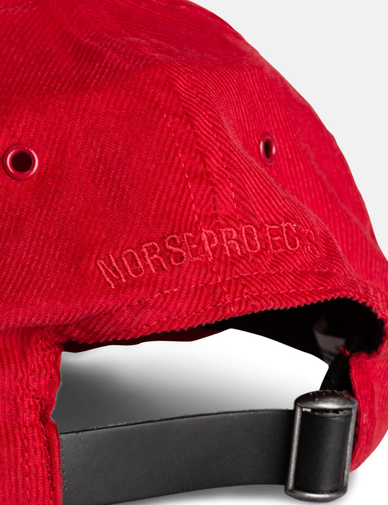 Norse Projects Baby Corduroy Sports Cap - Askja Red