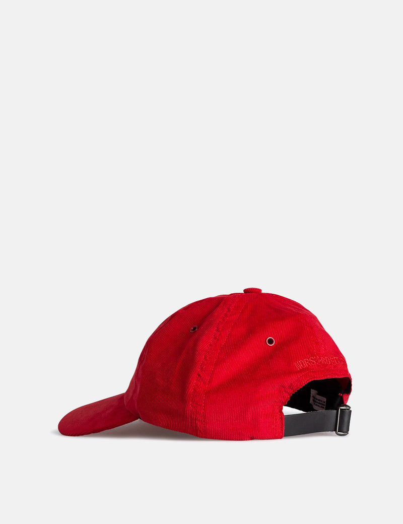 Norse Projects Baby Corduroy Sports Cap - Askja Red
