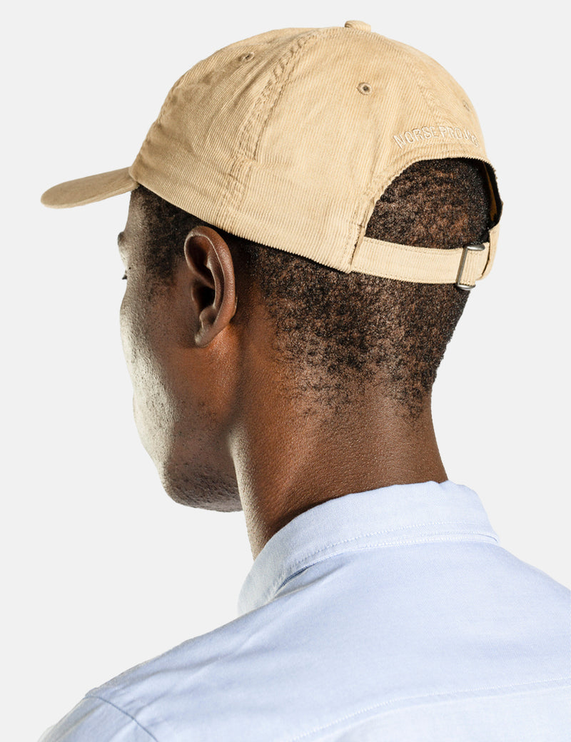 Casquette de sport en velours côtelé pour bébé Norse Projects - Kaki Marron