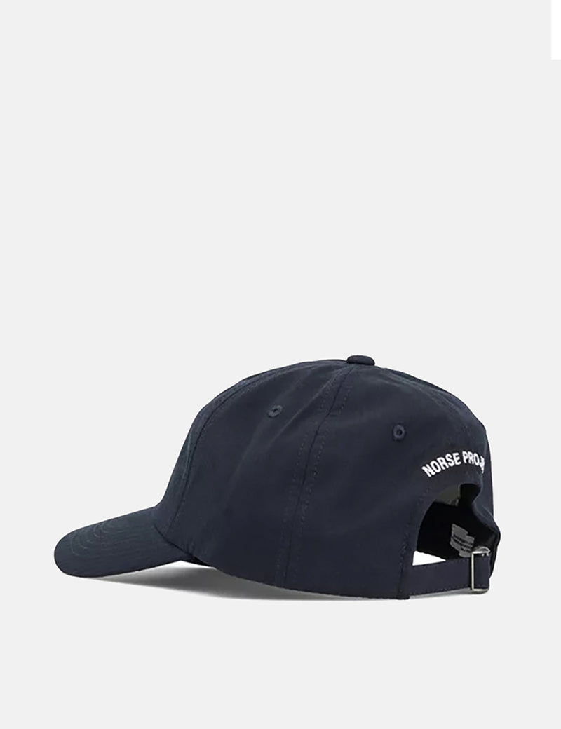 Norse Projects Seersucker Stripe Sports Cap - Dark Navy Blue